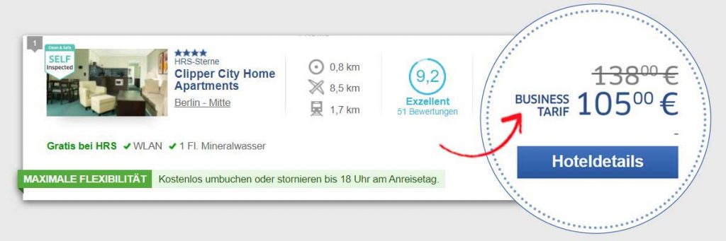 Exklusive Hotelangebote: Business Travel Tarife Deals